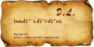 Dobó Lóránt névjegykártya